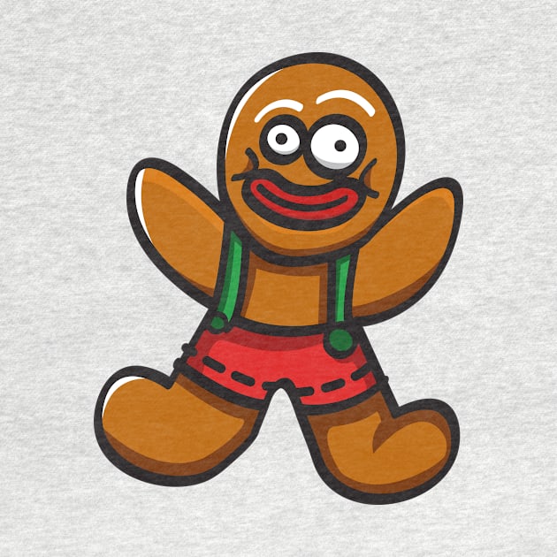 Gingerbread Man Merry Christmas  Holliday by Dooodeee